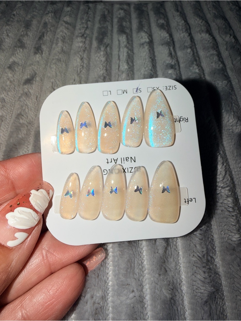 Press-On Nail Set - Assorted Nude & Pink Shades - Picture 5 of 8